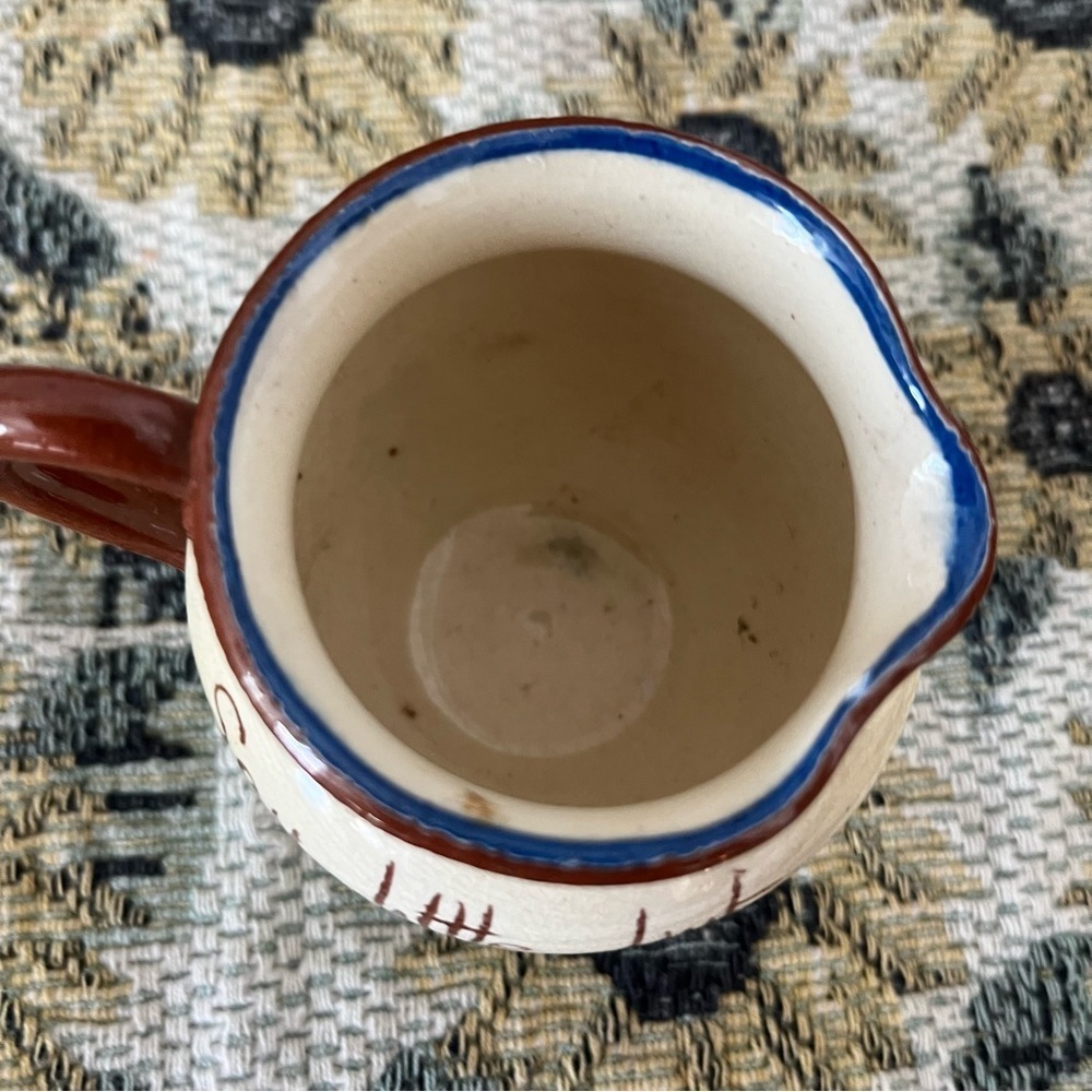 Hand-Painted Ceramic Pitcher with Rustic Scene - Picture 3 of 4